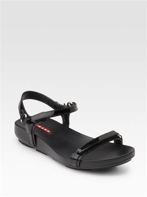 prada sandals heels|designer prada flat sandals.